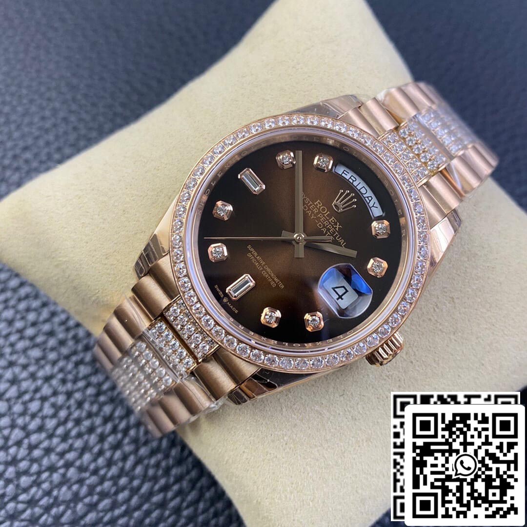 Rolex Day Date M128345rbr-0041 1:1 Best Edition EW Factory Brown Dial