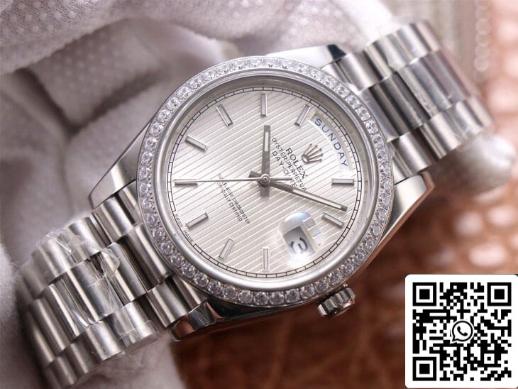 Rolex Day Date M228349RBR-0007 1:1 Mejor edición EW Factory Oro blanco de 18 quilates