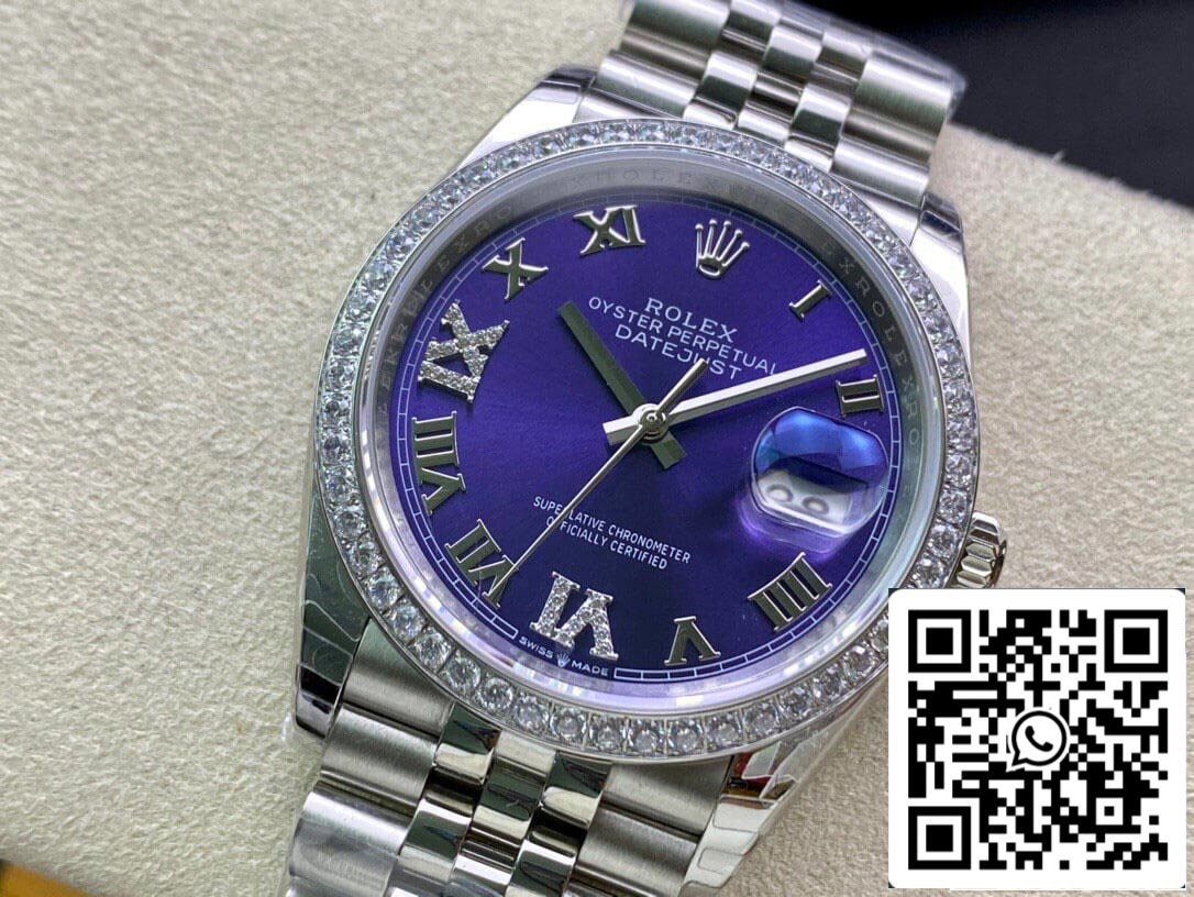 Rolex Datejust M126284RBR-0013 1:1 Best Edition EW Factory Purple Dial