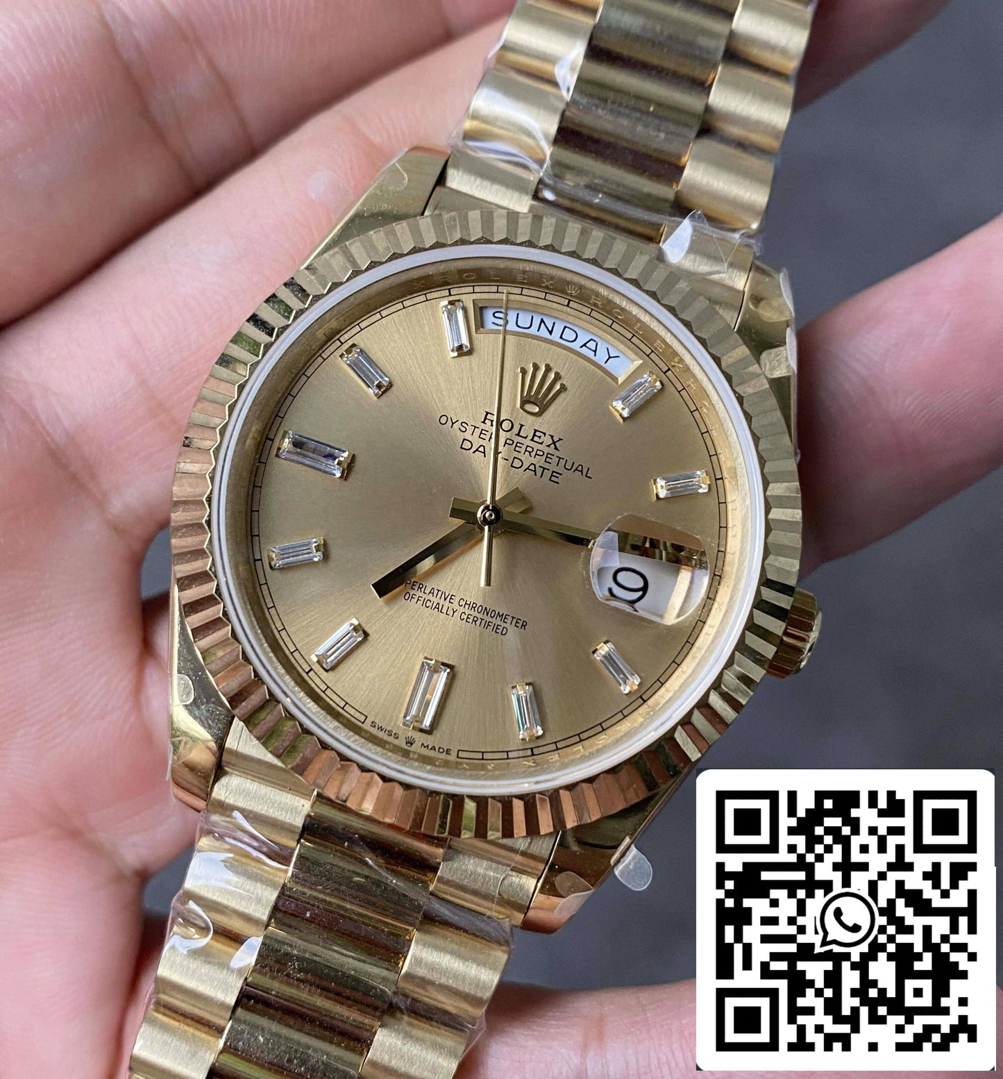 Rolex Day Date M228238-0005 1:1 Best Edition GM Factory V2 Gold Dial