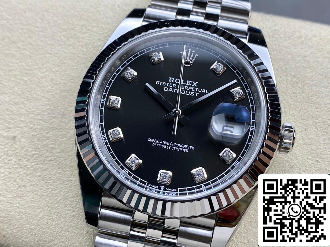 Rolex Datejust M126334-0012 1:1 Best Edition Clean Factory quadrante nero