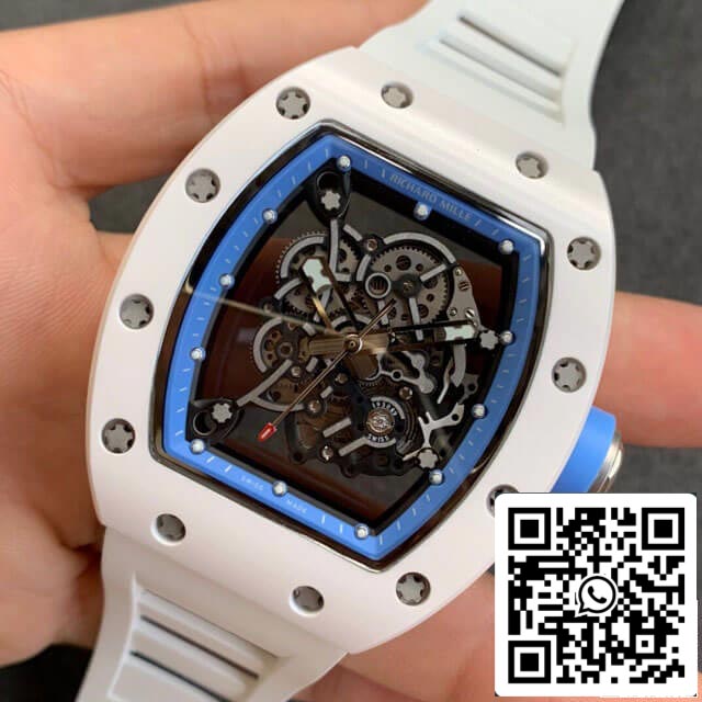 Richard Mille RM055 1:1 Best Edition KV Factory V2 White Strap