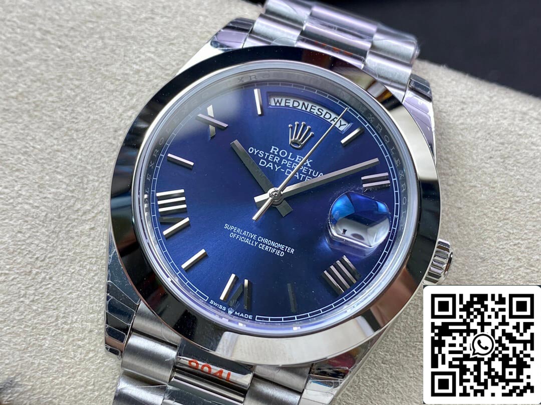 Rolex Day Date M228206-0015 1:1 Mejor edición EW Factory esfera azul