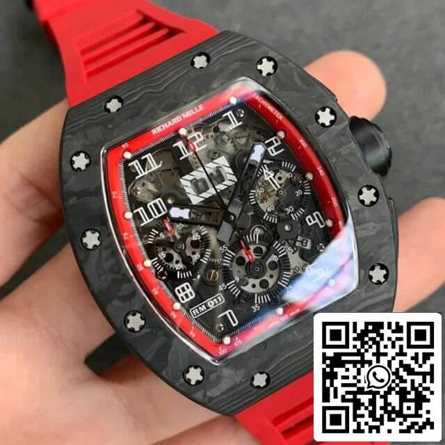 Richard Mille RM-011 Custodia in carbonio forgiato nero KV Factory V2 1:1 Best Edition