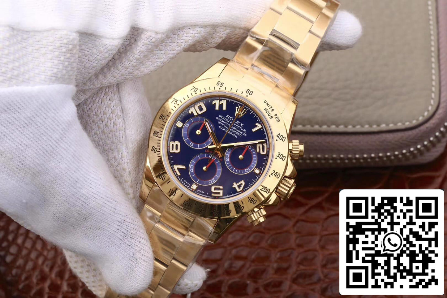 Rolex Daytona Cosmograph 116528 1:1 Best Edition JH Factory Yellow Gold Blue Dial