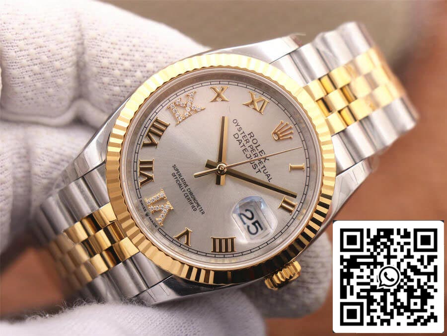 Rolex Datejust M126233-0031 1:1 Mejor edición EW Factory esfera plateada