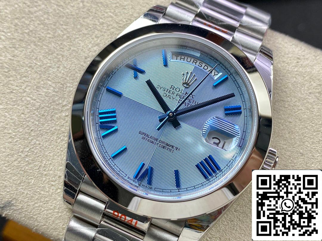 Rolex Day Date M228206-0001 1:1 Mejor edición EW Factory esfera azul