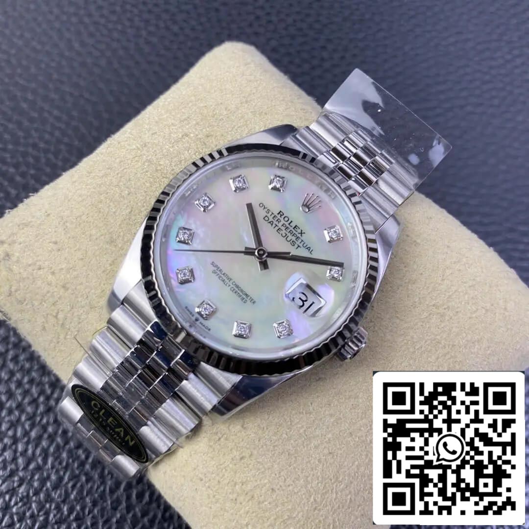 Rolex Datejust M126234-0019 36MM 1:1 Best Edition Clean Factory Acciaio inossidabile