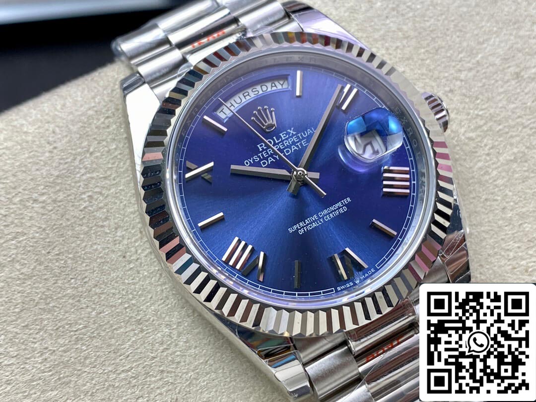 Rolex Day Date M228236-0007 1:1 Mejor edición EW Factory esfera azul