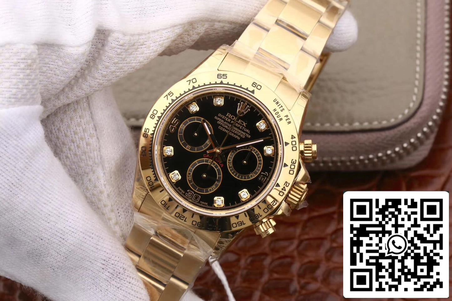 Rolex Daytona Cosmograph M116508-0008 1:1 Mejor edición JH Factory Esfera de diamantes en oro amarillo