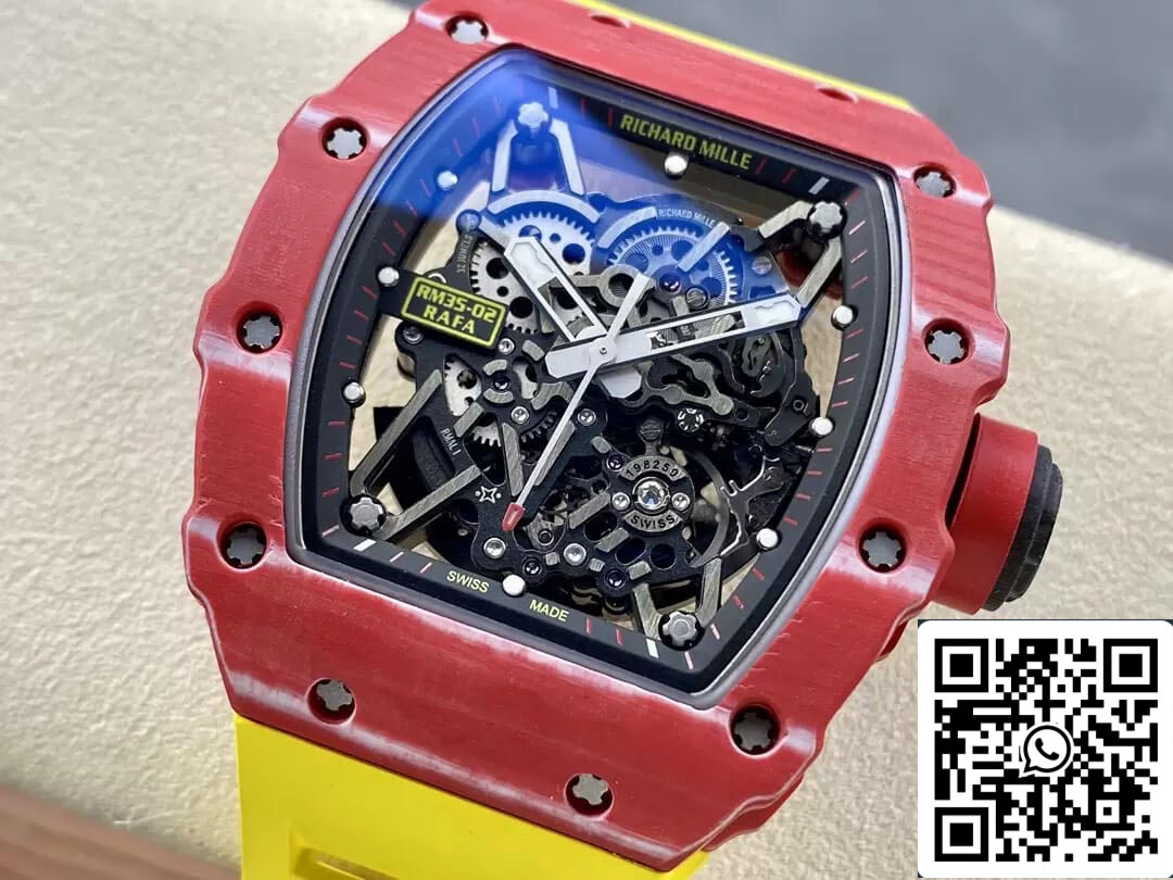 Richard Mille RM35-02 1:1 Best Edition T+ Caja NTPT de fibra de carbono roja de fábrica