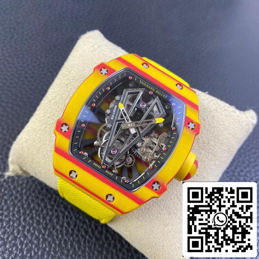 Richard Mille RM27-03 Rafael Nadal Tourbillon 1:1 Mejor Edición RM Factory Correa Amarilla