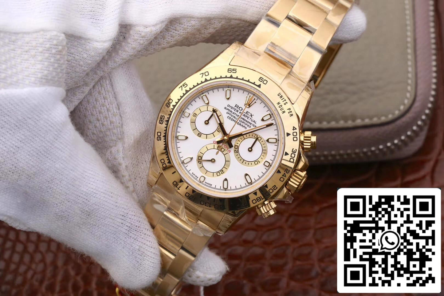 Rolex Daytona Cosmograph M116508-0001 1:1 Mejor edición JH Factory esfera blanca