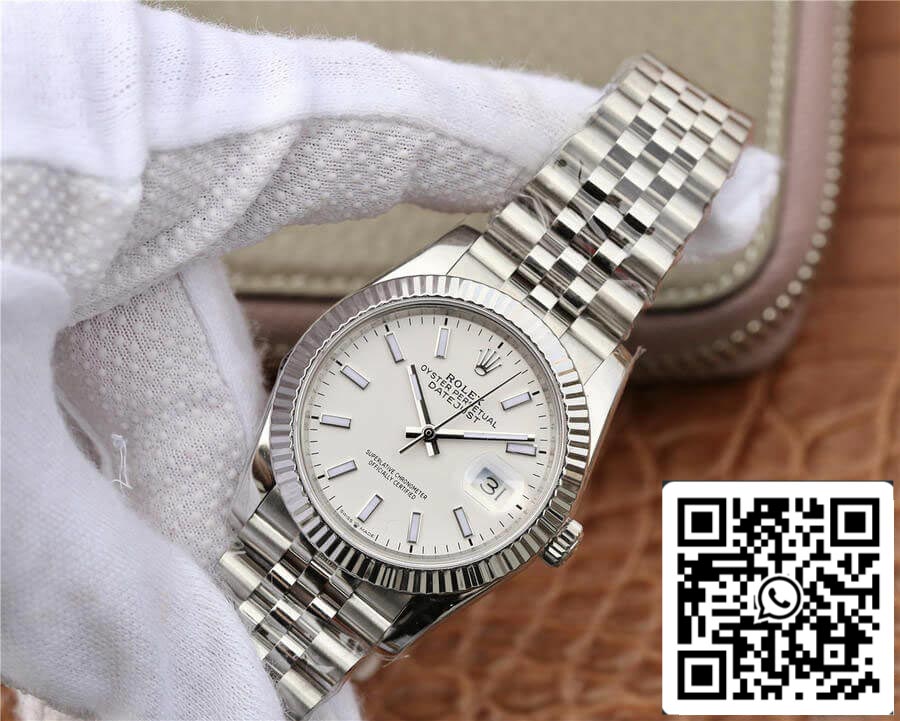 Rolex Datejust 36MM 1:1 Mejor edición GM Factory esfera blanca