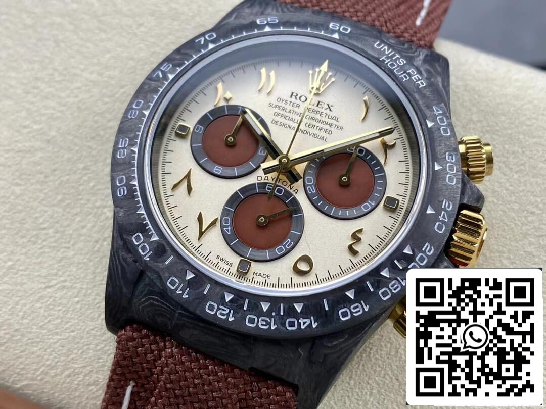 Rolex Daytona Cosmograph Diw Custom Version 1:1 Best Edition Noob Factory Brown Strap