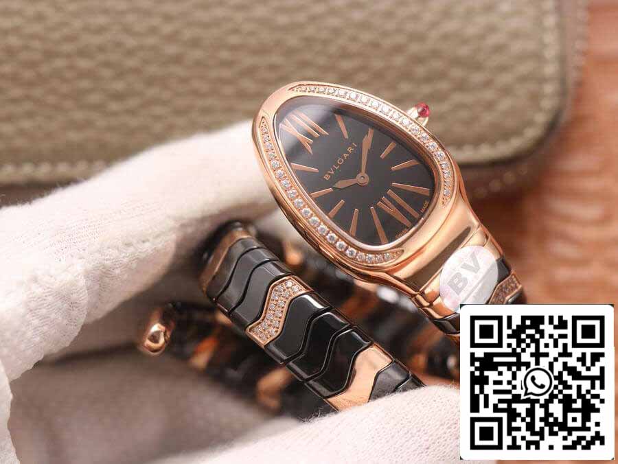 Bvlgari Serpenti 1:1 Best Edition BV Factory in oro rosa con diamanti