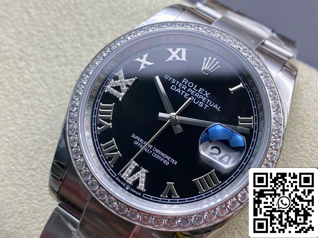 Rolex Datejust 36MM 1:1 Mejor edición EW Factory esfera negra