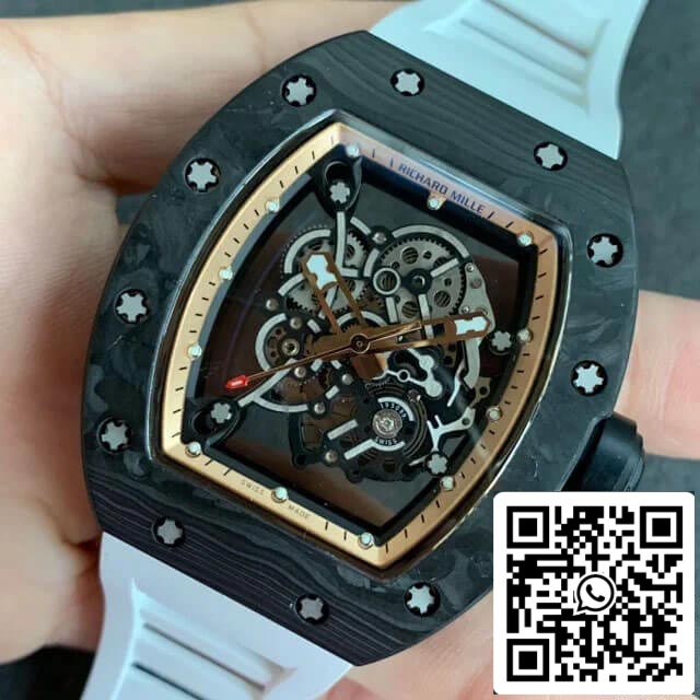 Richard Mille RM055 1:1 Mejor edición KV Factory V2 Esfera esqueleto