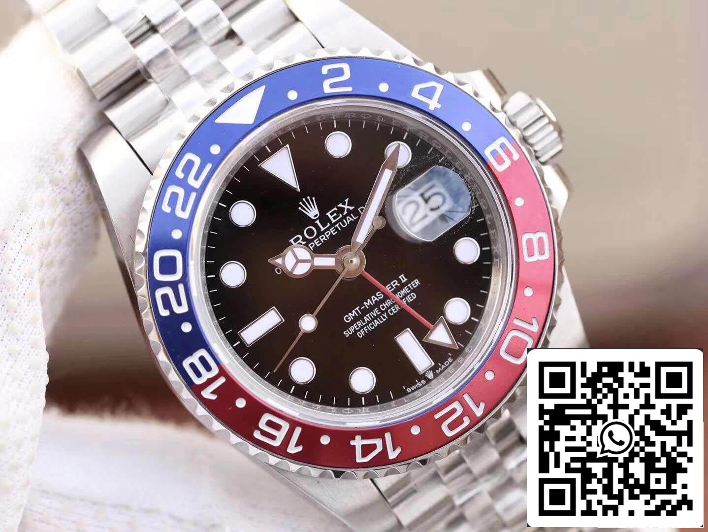 Rolex GMT-Master II 126710BLRO GM Factory 1:1 Best Edition Swiss ETA2836 Black Dial