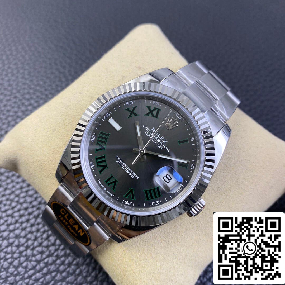 Rolex Datejust M126334-0021 41 mm quadrante Wimbledon fabbrica pulita