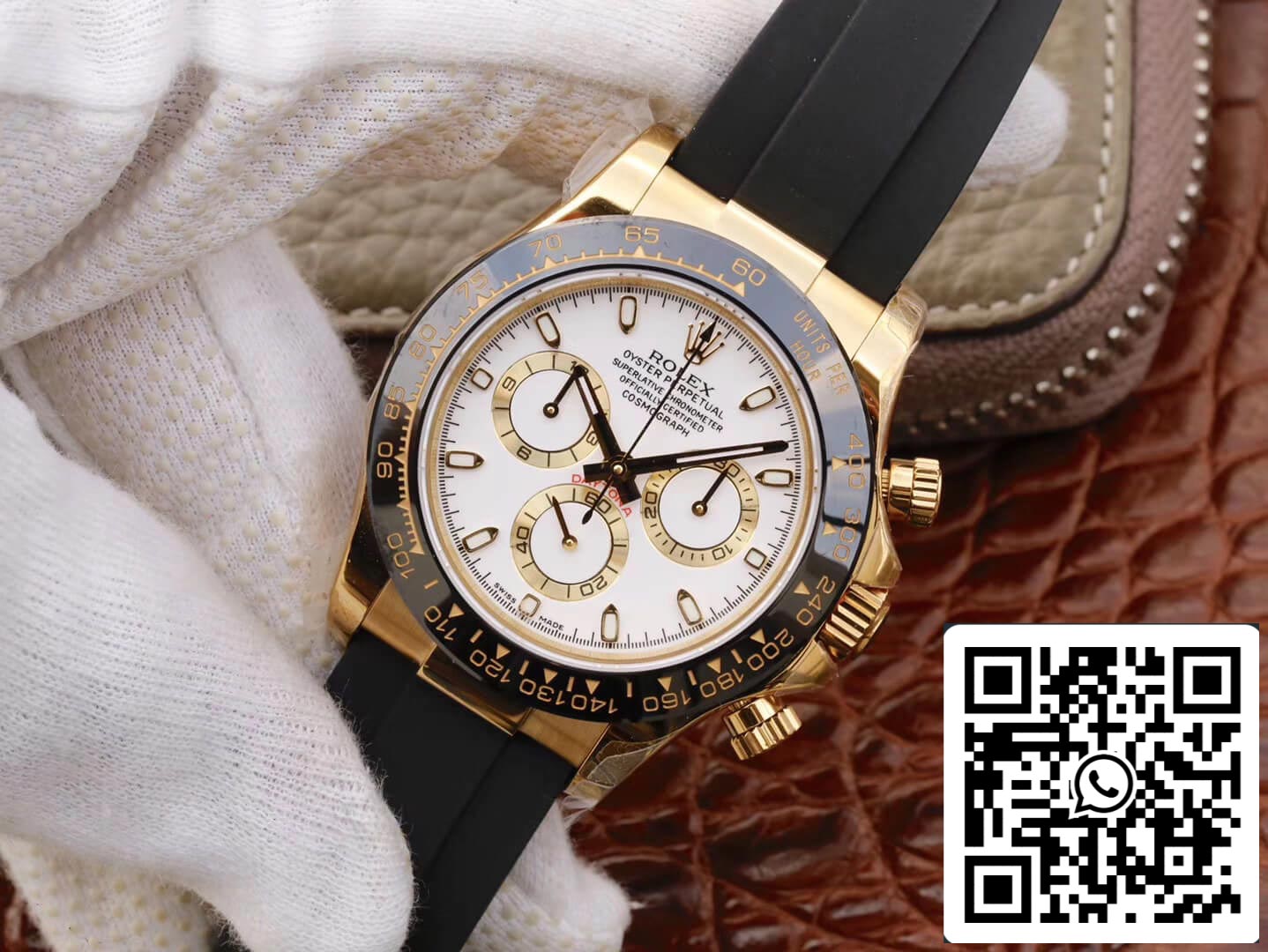 Rolex Daytona Cosmograph M116518ln-0041 1:1 Mejor edición JH Factory Bisel cerámico