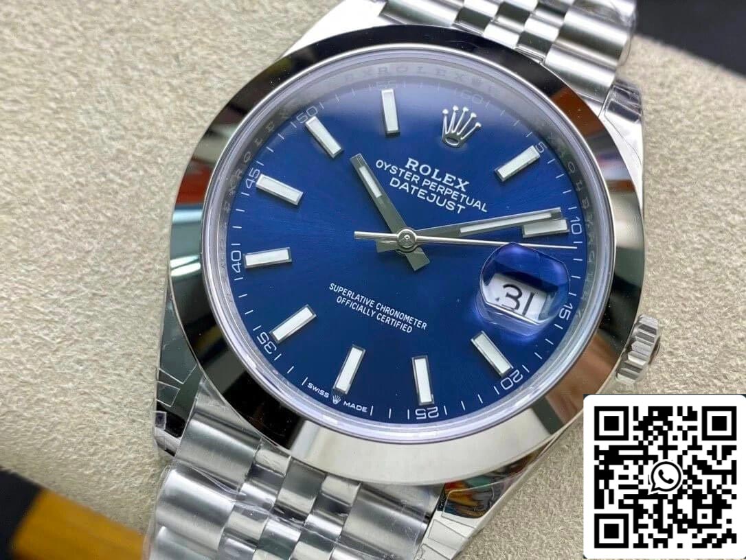 Rolex Datejust M126300-0002 41MM 1:1 Best Edition VS quadrante blu di fabbrica