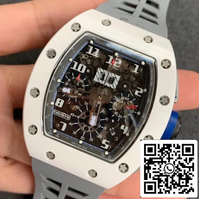 Richard Mille RM-011 1:1 Mejor Edición KV Factory Caja de Cerámica Blanca