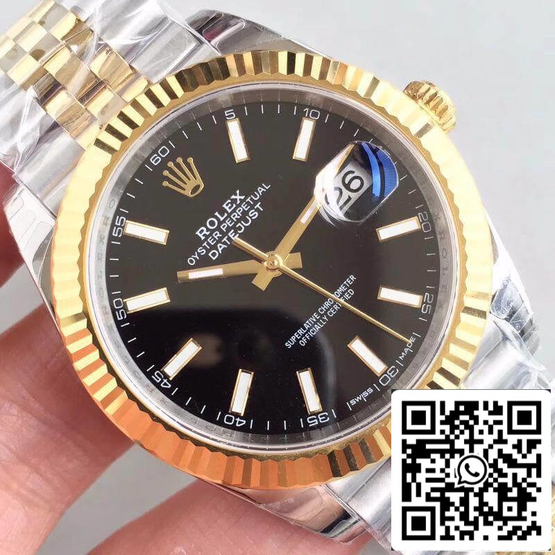 Rolex Datejust II 41 mm 126333 EW Factory Relojes para hombre 1:1 Mejor edición Swiss ETA3235 Dial negro