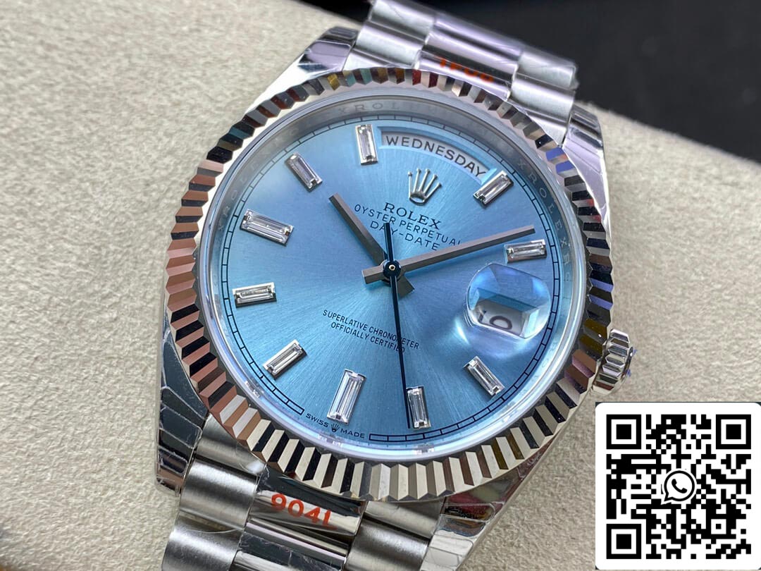 Rolex Day Date M228236-0006 1:1 Mejor edición EW Factory esfera azul hielo