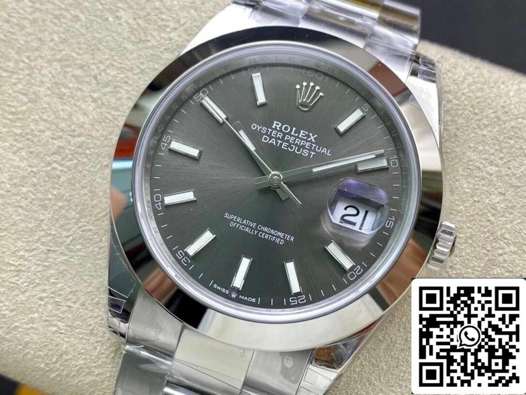 Rolex Datejust M126300-0007 41MM 1:1 Best Edition VS quadrante grigio di fabbrica