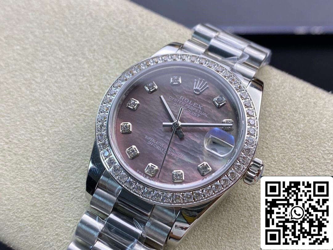 Rolex Datejust M178384-0019 31MM 1:1 Best Edition EW Factory Bisel engastado con diamantes