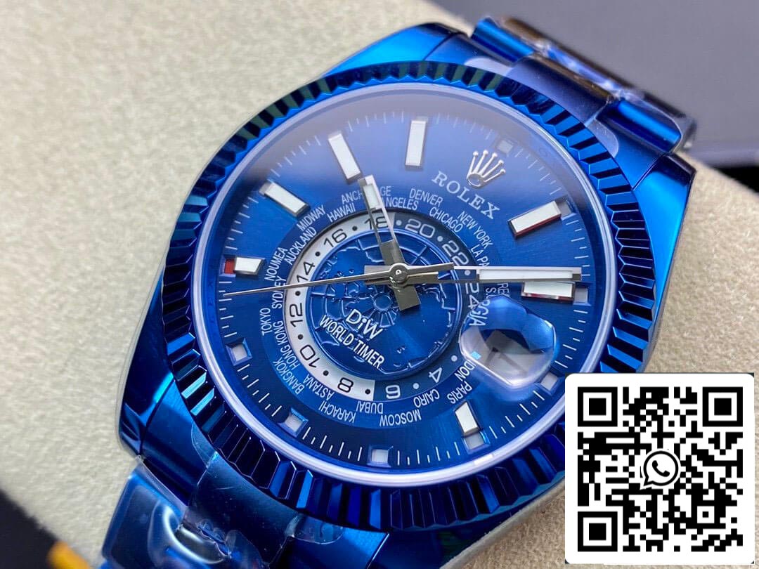 Rolex Sky Dweller 40MM WWF Factory DIW esfera azul Mejor edición 1:1 WWF Factory