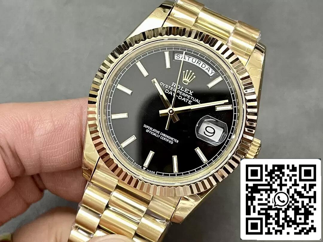 Rolex Day Date M228238-0067 1:1 Mejor edición GM Factory Black Dial V2