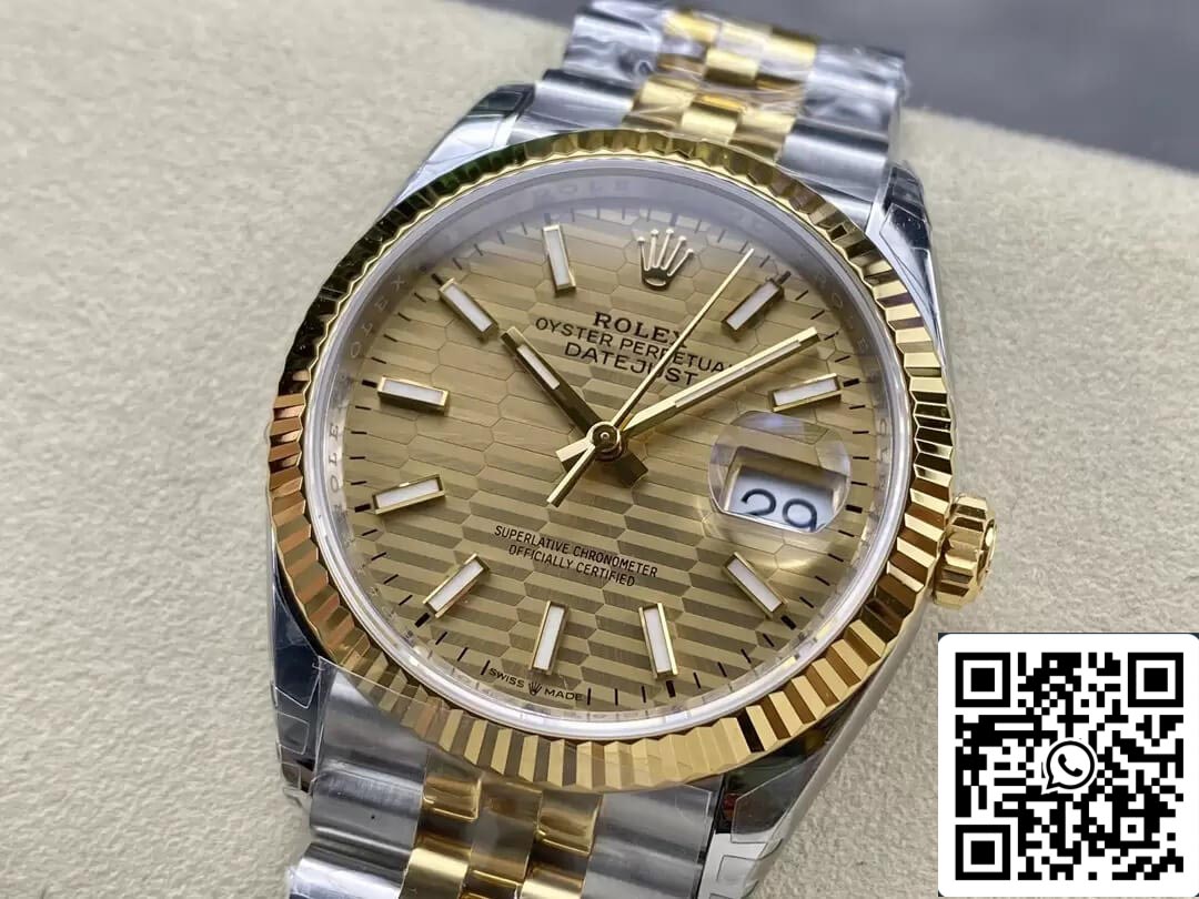 Rolex Datejust M126233-0039 36MM 1:1 Best Edition VS Factory Gold Dial