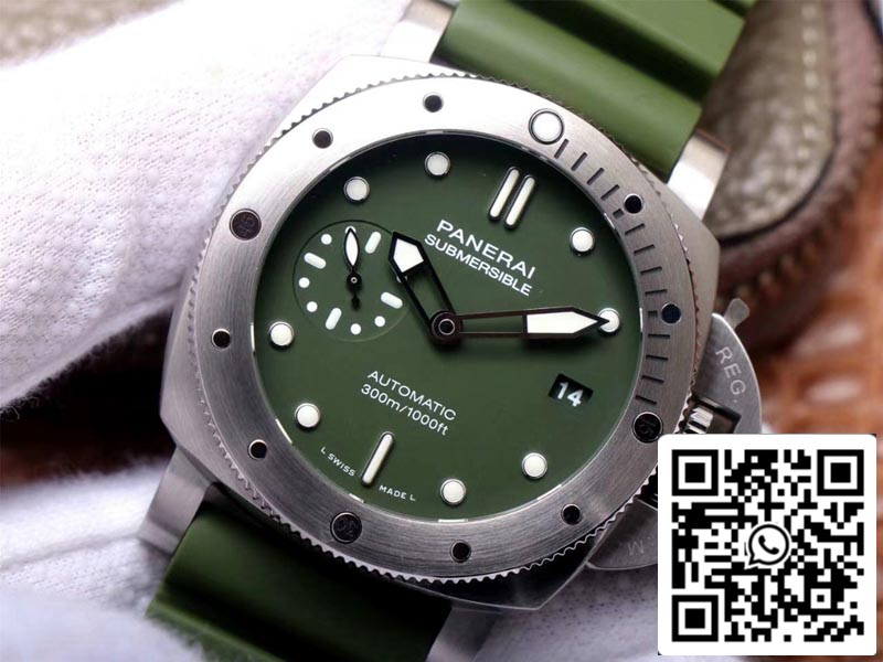 Panerai Sumergible PAM01055 1:1 Mejor edición VS Factory Green Dial Swiss P9000