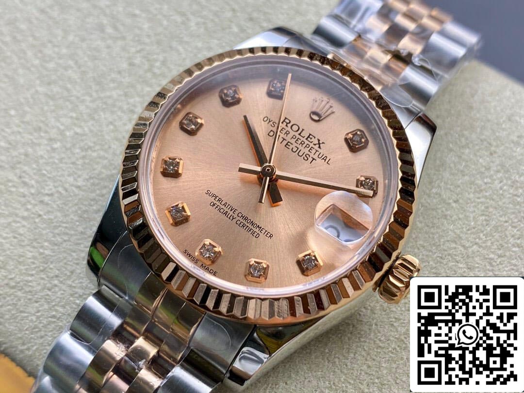 Rolex Datejust M278271-0024 31MM 1:1 Best Edition EW Factory quadrante in oro rosa