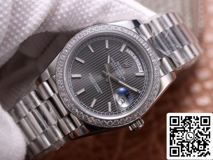 Rolex Day Date M228349RBR-0008 1:1 Mejor Edición EW Factory Esfera Gris