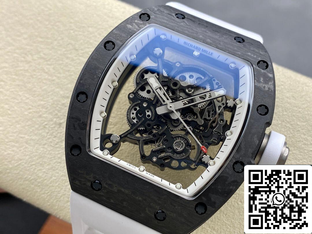 Cinturino bianco di fabbrica BBR Richard Mille RM-055 1: 1 della migliore edizione