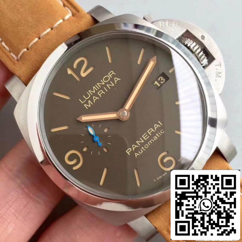 Panerai Luminor PAM1351 ZF Factory Men Watches 1:1 Best Edition Swiss ETA P9010 Brown Leather Strap