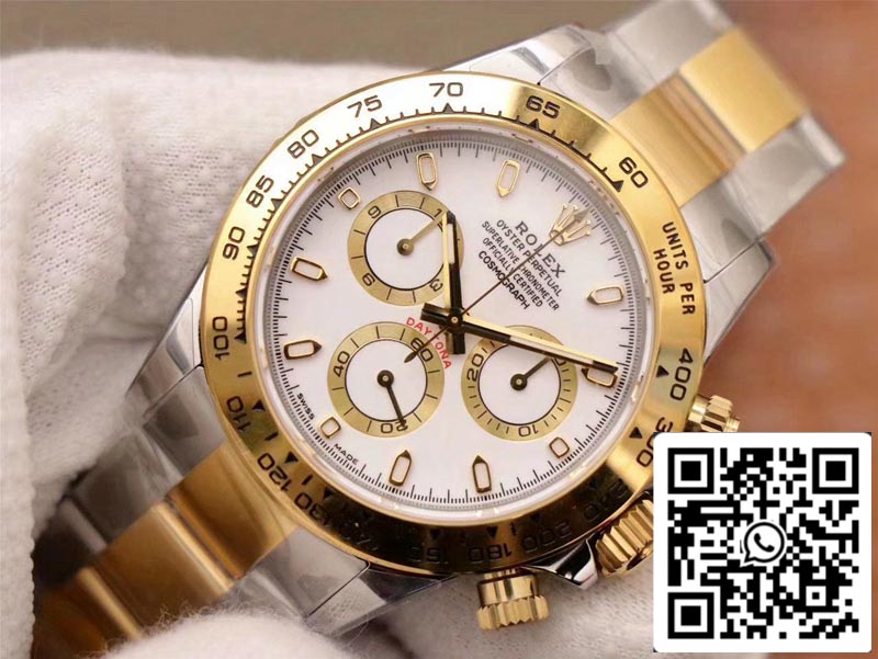 Rolex Daytona Cosmograph M116503-0001 1:1 Best Edition Noob Factory White Dial Swiss ETA4130