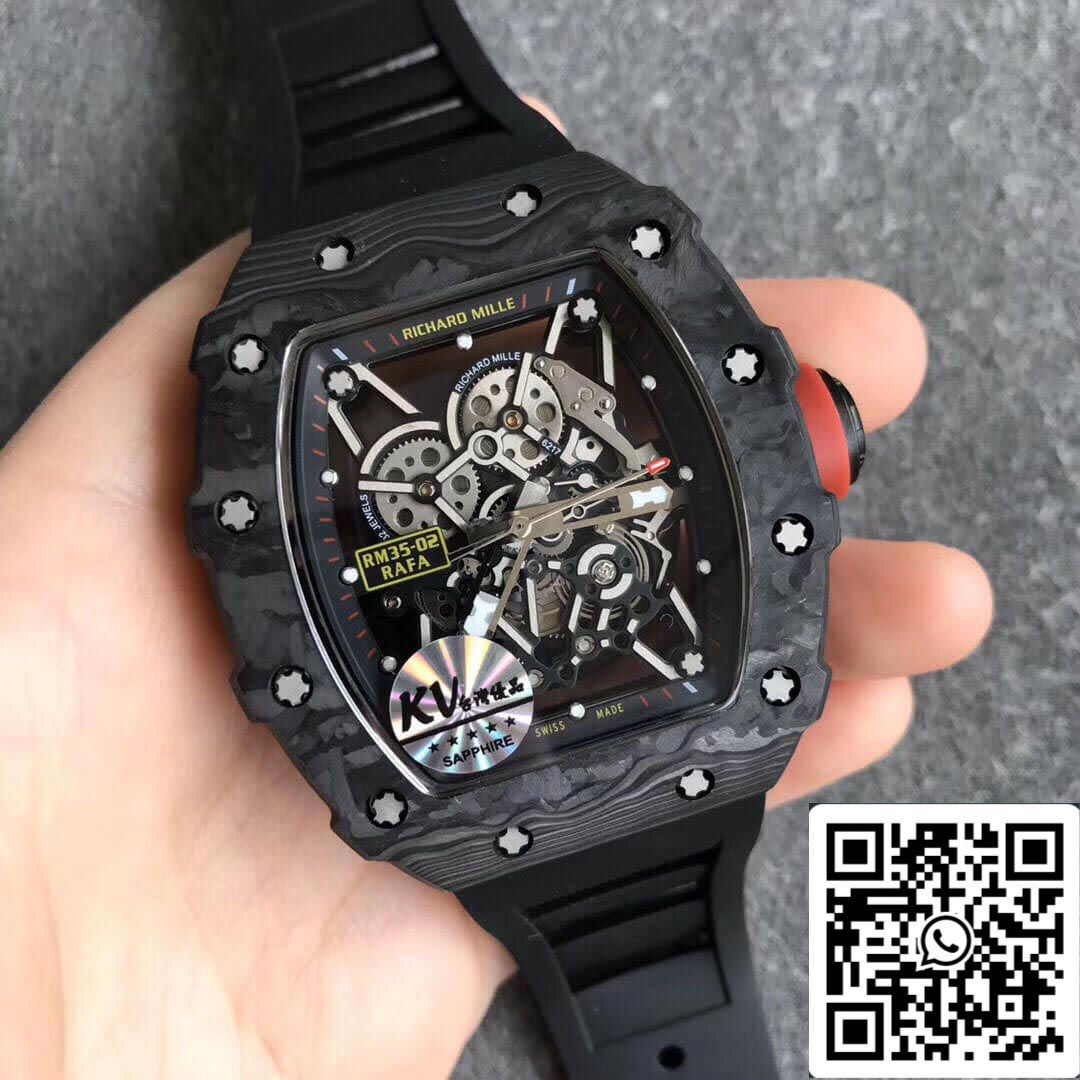 Richard Mille RM35-02 Cinturino nero KV Factory V3 in scala 1:1 della migliore edizione