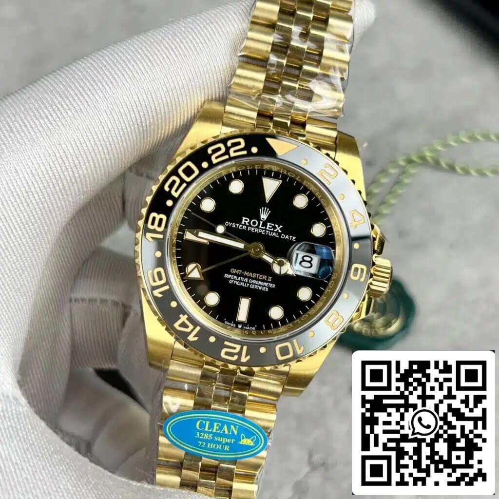 Rolex GMT Master II M126718GRNR-0001 1:1 Best Edition Clean Factory Black Dial