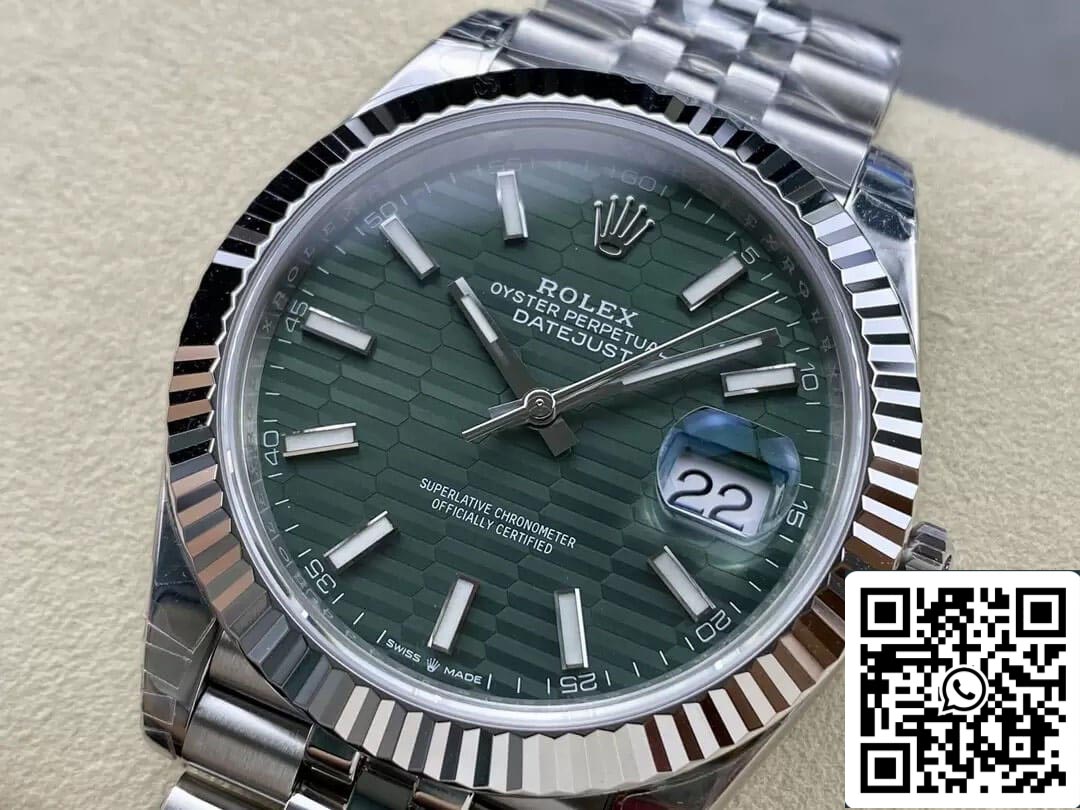 Rolex Datejust M126334-0030 41MM 1:1 Mejor Edición VS Esfera Verde de Fábrica