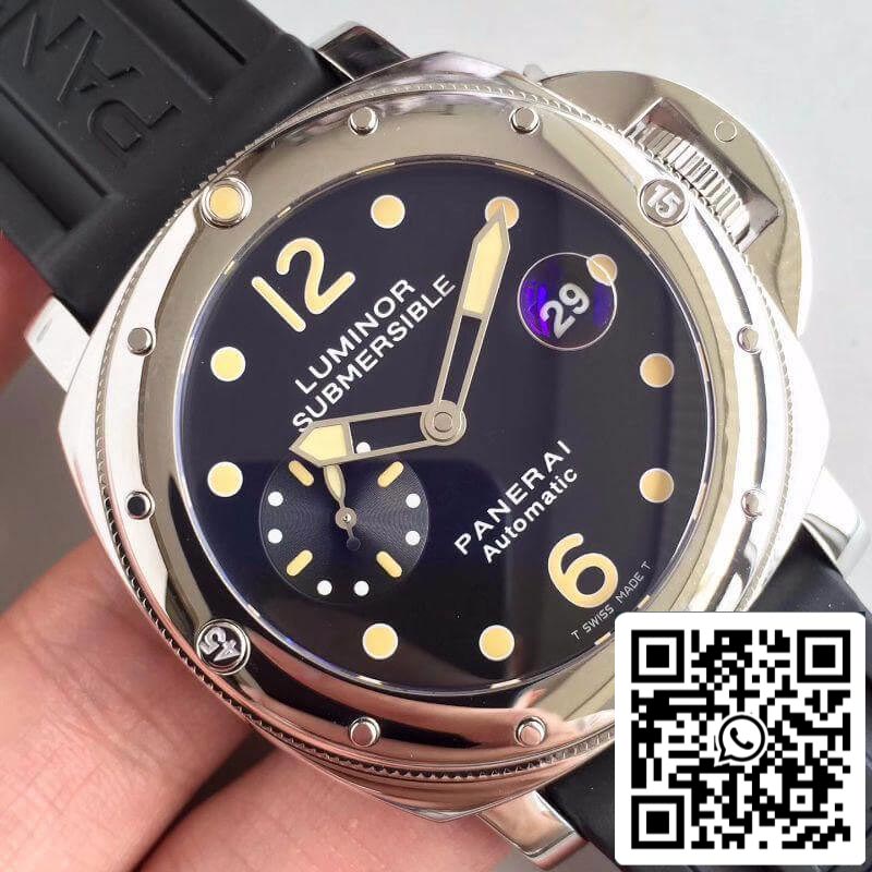 Panerai Luminor Submersible PAM024 Mechanical Watches 1:1 Best Edition Swiss ETA7750 Superlumed Black Dial