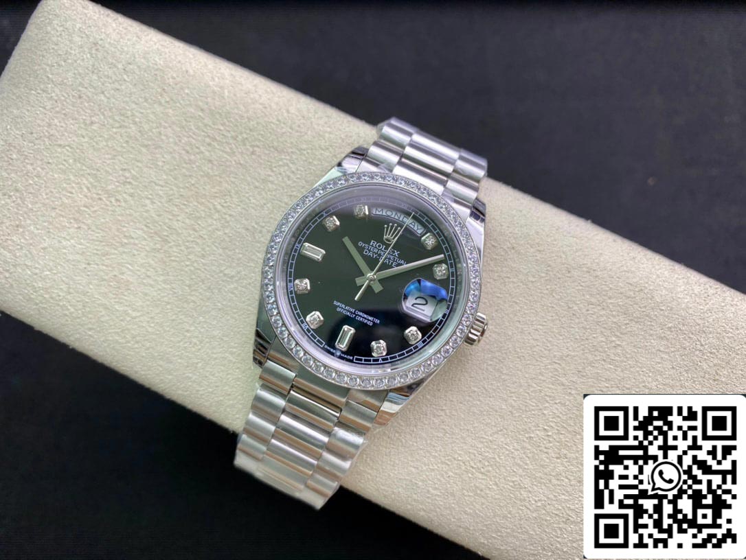 Rolex Day Date 118346 36MM 1:1 Best Edition EW Factory quadrante nero