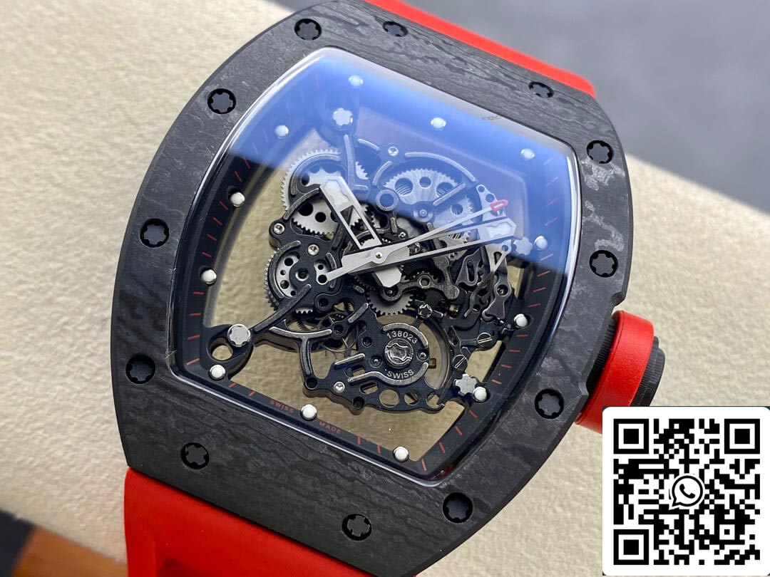 Richard Mille RM-055 Cinturino rosso di fabbrica BBR in scala 1: 1 della migliore edizione