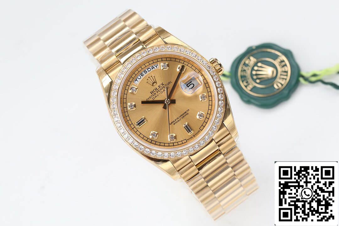 Rolex Day Date M128348RBR-0008 1:1 Best Edition EW Factory Quadrante con diamanti