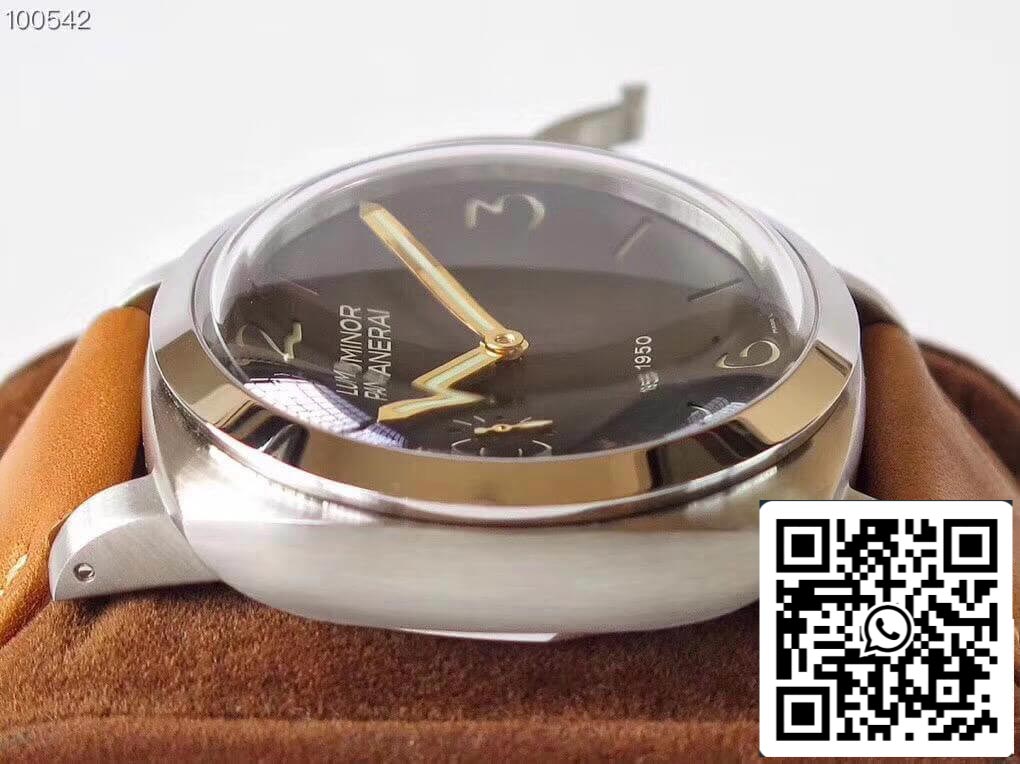 Panerai Luminor 1950 PAM127 ZF Factory 1:1 Mejor edición Swiss ETA A6497 Correa de cuero marrón suave y tostado