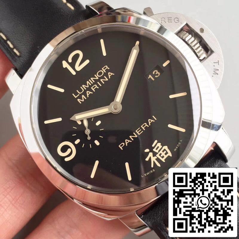 Panerai Luminor PAM498 VS Orologi meccanici di fabbrica 1: 1 Best Edition svizzero ETA P9000 cinturino in pelle nera