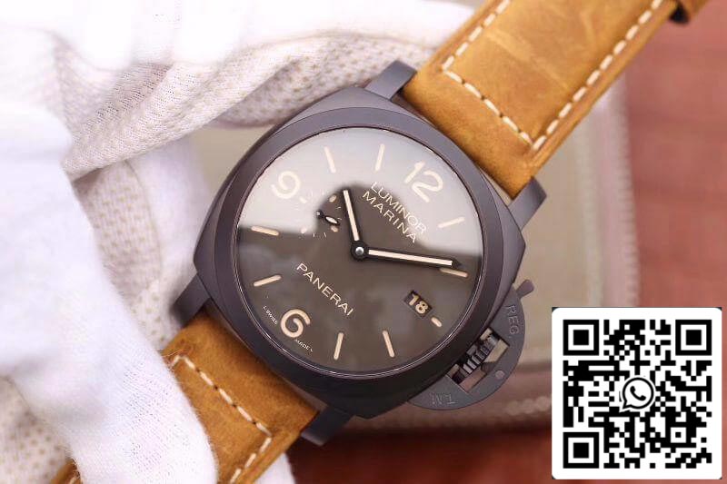 Panerai Luminor PAM386 VS Factory 1:1 Mejor edición Swiss ETA P9000 Esfera y manecillas grises superluminosas